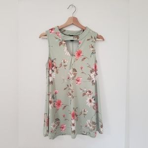 Women's Agnes & Dora Sage Green Tunic Tank